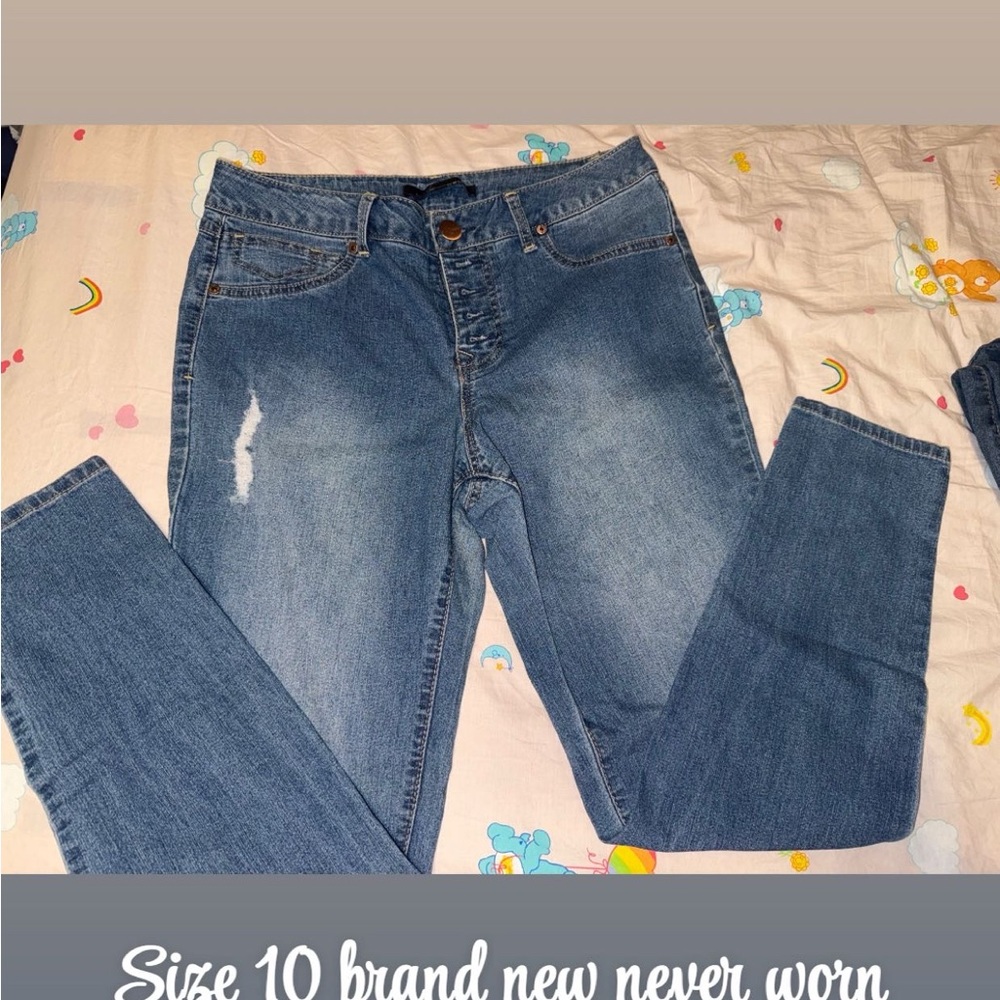 Women's Straight Leg Jeans - Blue